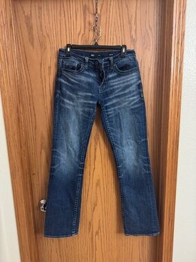 BKE Aiden Dark Blue Straight-Leg Jeans